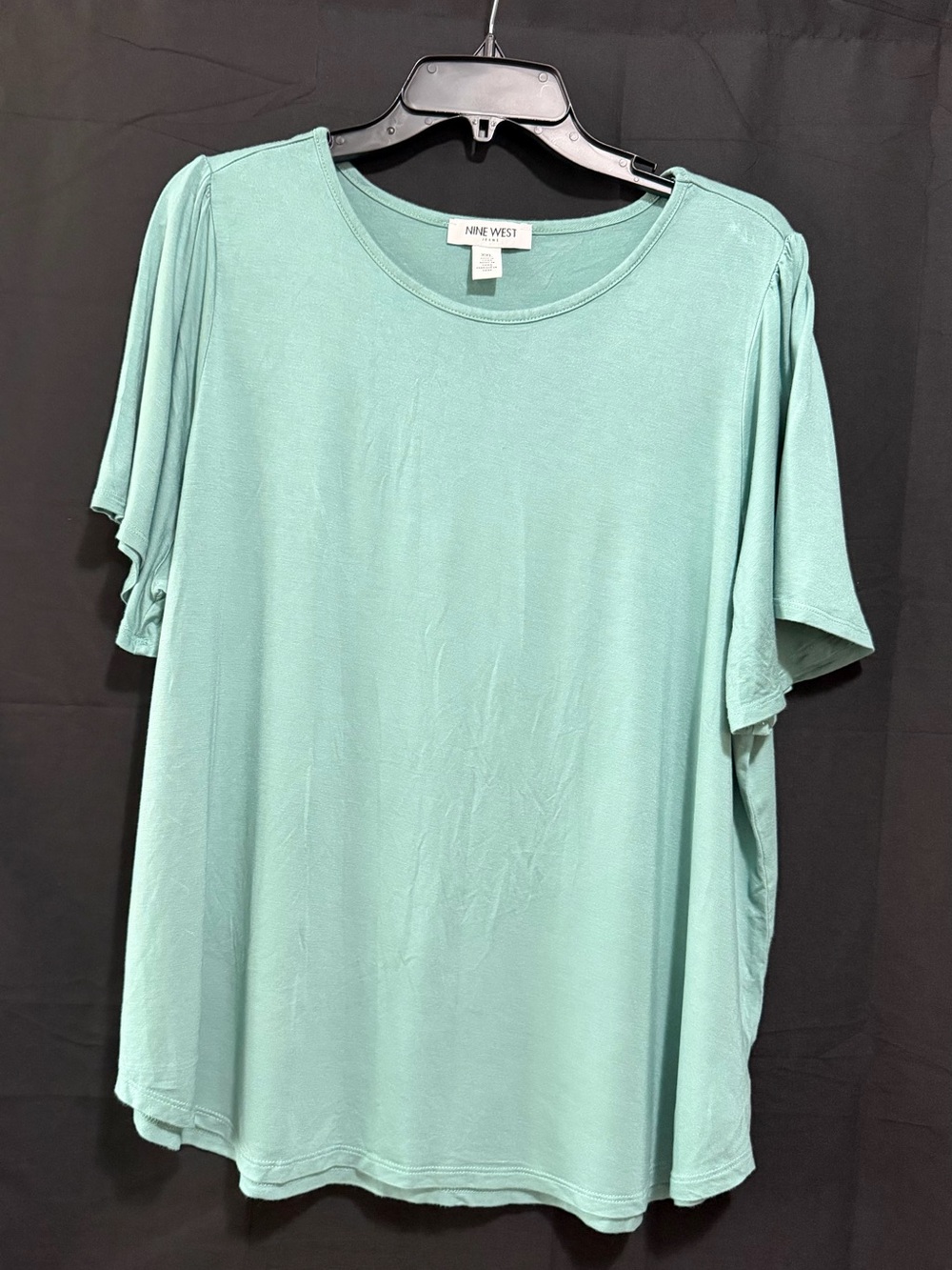 Nine West Mint Green Short Sleeve Crewneck Top